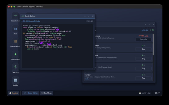 EggOS: Incremental Game Dev gameplay screenshot 3